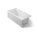 KOHLER K-1947-RAW Archer 60" x 30" alcove whirlpool bath with Bask heated surface, right drain, ice grey