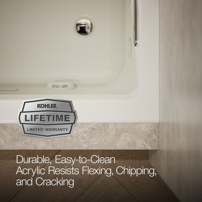 KOHLER K-1947-RH Archer 60" x 30" alcove heated whirlpool bath, right drain