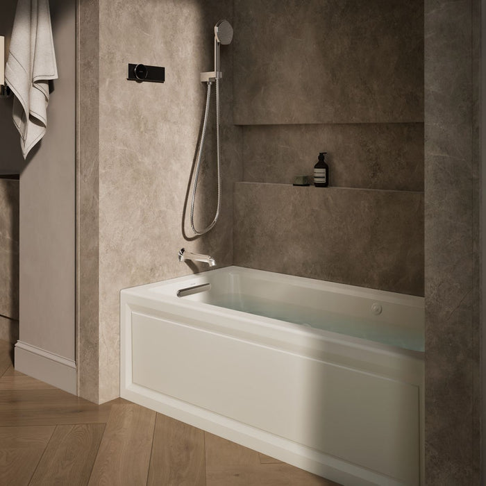 KOHLER K-1947-XGHLA Archer 60" x 30" alcove Heated BubbleMassage air bath and whirlpool, left drain