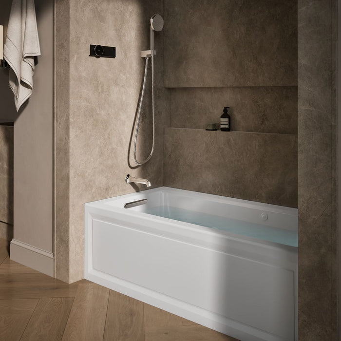 KOHLER K-1947-XGHLA Archer 60" x 30" alcove Heated BubbleMassage air bath and whirlpool, left drain