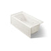 KOHLER K-1947-XGHRA Archer 60" x 30" alcove Heated BubbleMassage air bath and whirlpool, right drain, biscuit