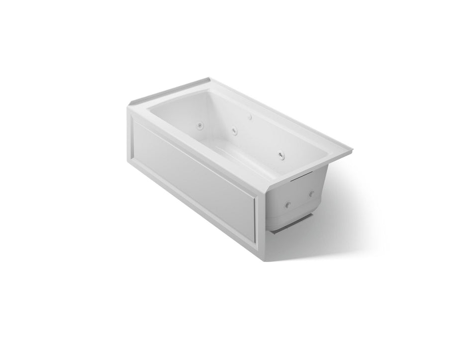 KOHLER K-1947-XGHRA Archer 60" x 30" alcove Heated BubbleMassage air bath and whirlpool, right drain, ice grey