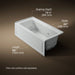 KOHLER K-1947-XGHRA Archer 60" x 30" alcove Heated BubbleMassage air bath and whirlpool, right drain, ice grey - view 5