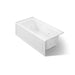 KOHLER K-1947-XGHRA Archer 60" x 30" alcove Heated BubbleMassage air bath and whirlpool, right drain, white
