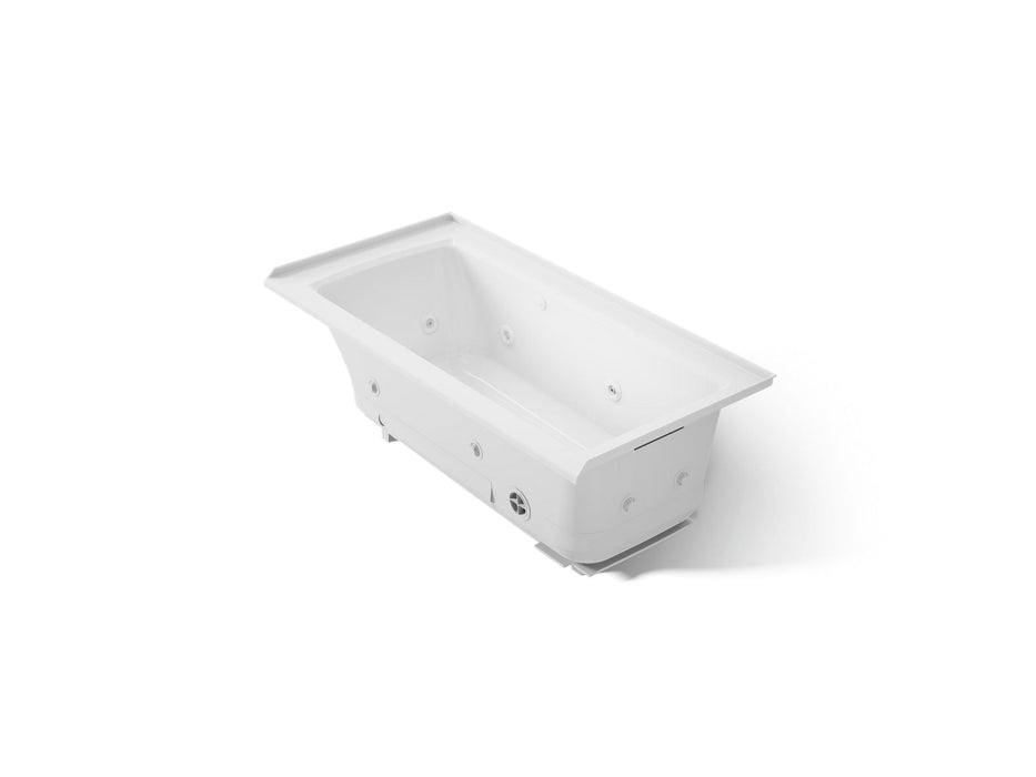 KOHLER K-1947-XHGHR Archer 60" x 30" alcove Heated BubbleMassage air bath and whirlpool, right drain, white