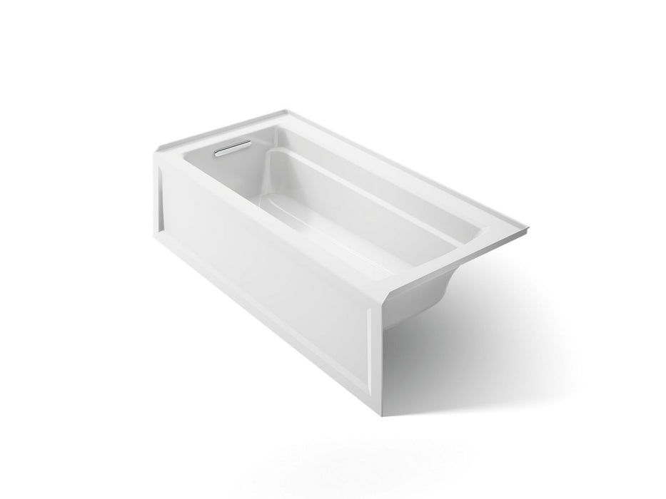 KOHLER K-1948-LA Archer 66" x 32" alcove bath, left drain, white