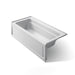 KOHLER K-1948-LAW Archer 66" x 32" alcove bath with Bask heated surface, left drain, ice grey