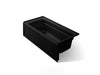 KOHLER K-1948-RAW Archer 66" x 32" alcove bath with Bask heated surface, right drain, black black