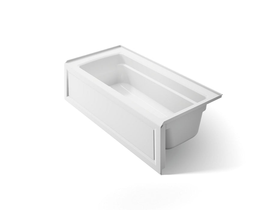 KOHLER K-1948-RAW Archer 66" x 32" alcove bath with Bask heated surface, right drain, white