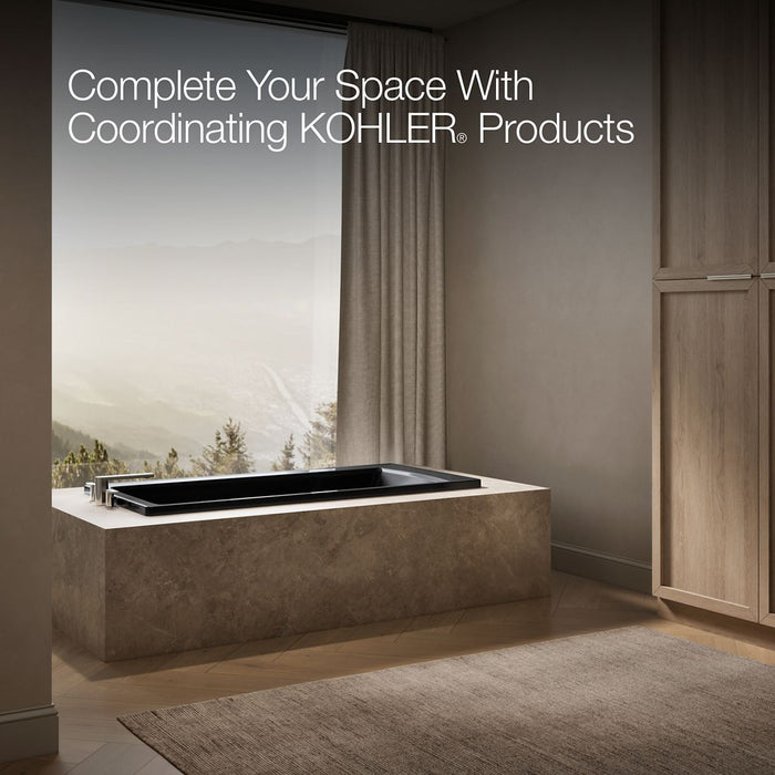 KOHLER K-1948-W1 Archer 66" x 32" drop-in bath with Bask heated surface, black black - view 4