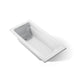 KOHLER K-1948-W1 Archer 66" x 32" drop-in bath with Bask heated surface, ice grey