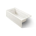 KOHLER K-1949-GHLA Archer 66" x 32" alcove Heated BubbleMassage air bath, left drain, biscuit