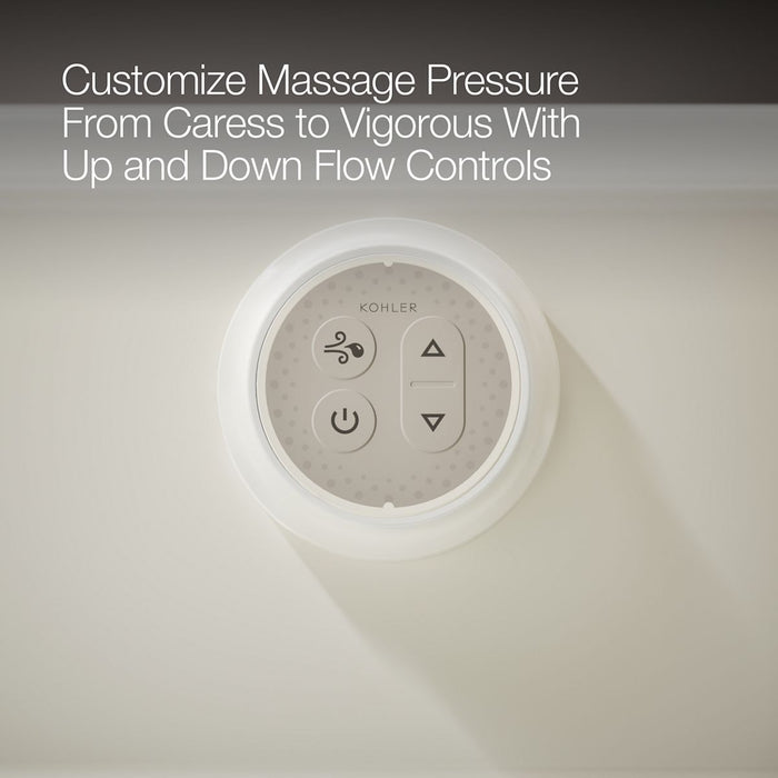 KOHLER K-1949-GHLAW Archer 66" x 32" alcove Heated BubbleMassage air bath with Bask heated surface, left drain