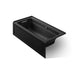 KOHLER K-1949-GHLAW Archer 66" x 32" alcove Heated BubbleMassage air bath with Bask heated surface, left drain, black black