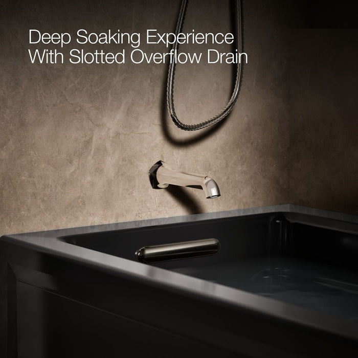 KOHLER K-1949-GHLAW Archer 66" x 32" alcove Heated BubbleMassage air bath with Bask heated surface, left drain