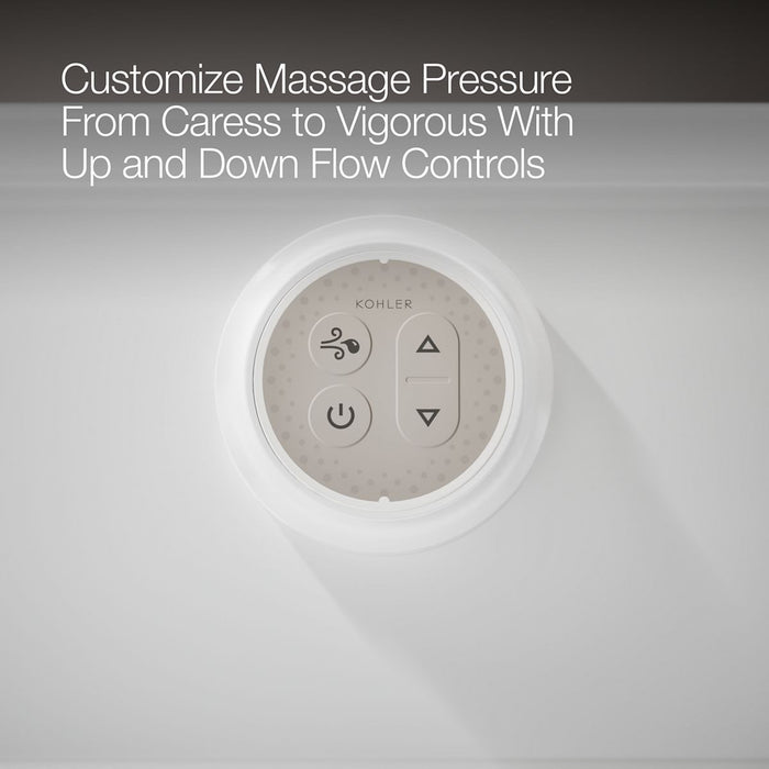 KOHLER K-1949-GHLAW Archer 66" x 32" alcove Heated BubbleMassage air bath with Bask heated surface, left drain