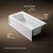 KOHLER K-1949-GHRA Archer 66" x 32" alcove Heated BubbleMassage air bath, right drain, white - view 5