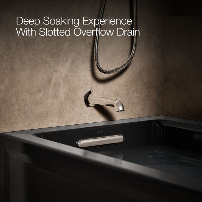 KOHLER K-1949-HLA Archer 66" x 32" alcove heated whirlpool, left hand, black black - view 5