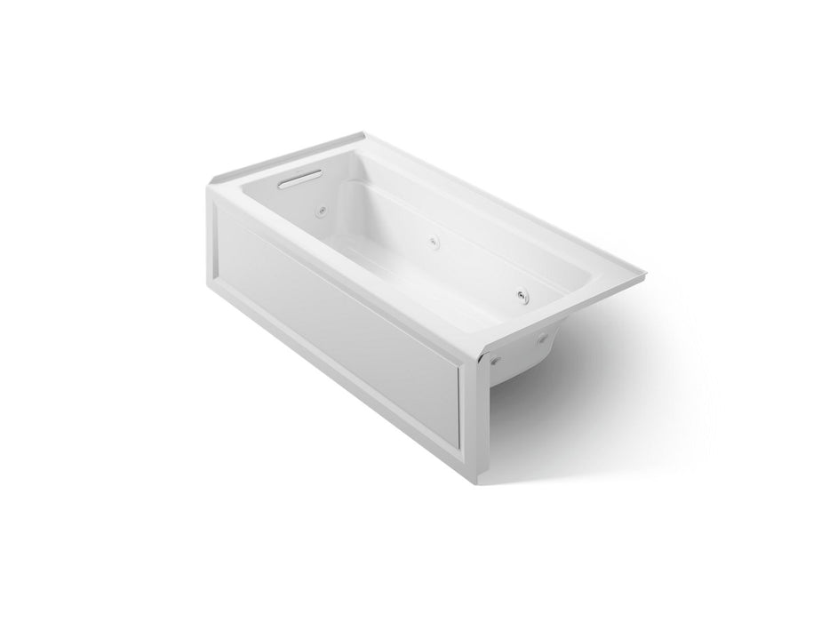 KOHLER K-1949-HLA Archer 66" x 32" alcove heated whirlpool, left hand, ice grey