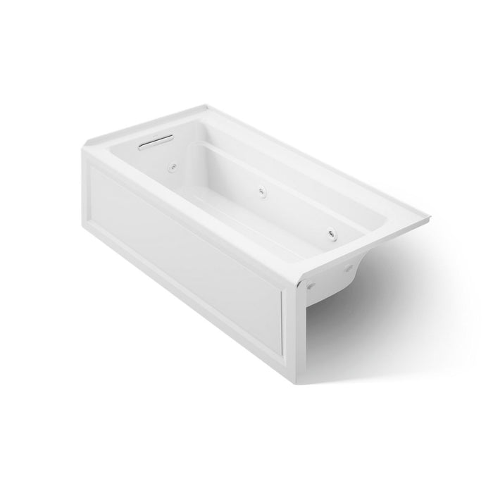 KOHLER K-1949-HLA Archer 66" x 32" alcove heated whirlpool, left hand, white - view 2