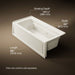 KOHLER K-1949-HRA Archer 66" x 32" alcove heated whirlpool, right drain, biscuit - view 5