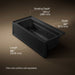 KOHLER K-1949-HRA Archer 66" x 32" alcove heated whirlpool, right drain, black black - view 5