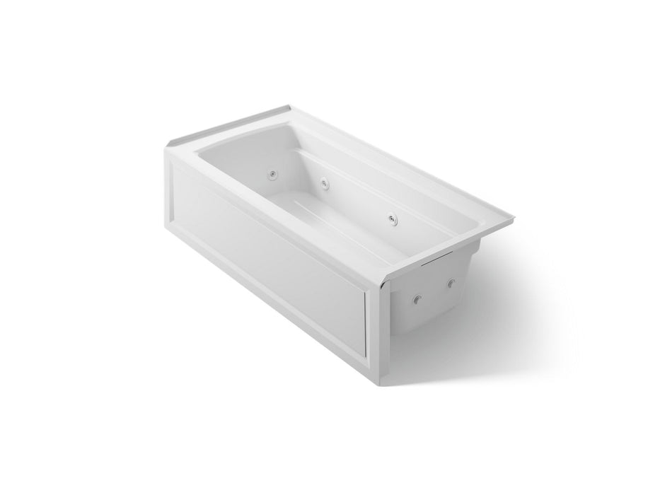 KOHLER K-1949-HRA Archer 66" x 32" alcove heated whirlpool, right drain, ice grey