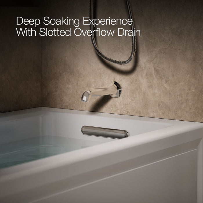 KOHLER K-1949-HRA Archer 66" x 32" alcove heated whirlpool, right drain, ice grey - view 3