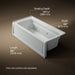 KOHLER K-1949-HRA Archer 66" x 32" alcove heated whirlpool, right drain, ice grey - view 5
