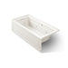 KOHLER K-1949-LAW Archer 66" x 32" alcove whirlpool bath with Bask heated surface, left drain, biscuit