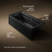 KOHLER K-1949-LAW Archer 66" x 32" alcove whirlpool bath with Bask heated surface, left drain, black black - view 5