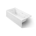 KOHLER K-1949-LAW Archer 66" x 32" alcove whirlpool bath with Bask heated surface, left drain, white
