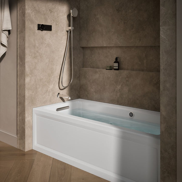 KOHLER K-1949-LAW Archer 66" x 32" alcove whirlpool bath with Bask heated surface, left drain, white - view 3
