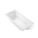 KOHLER K-1949-W1 Archer 66" x 32" drop-in whirlpool bath with Bask heated surface, white