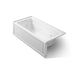 KOHLER K-1949-XGHLA Archer 66" x 32" alcove Heated BubbleMassage air bath and whirlpool, left drain, ice grey