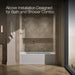 KOHLER K-1949-XGHLA Archer 66" x 32" alcove Heated BubbleMassage air bath and whirlpool, left drain, ice grey - view 2