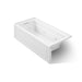 KOHLER K-1949-XGHLA Archer 66" x 32" alcove Heated BubbleMassage air bath and whirlpool, left drain, white