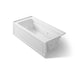 KOHLER K-1949-XGHRA Archer 66" x 32" alcove Heated BubbleMassage air bath and whirlpool, right drain, ice grey