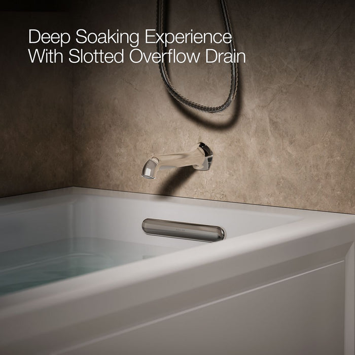 KOHLER K-1949-XGHRA Archer 66" x 32" alcove Heated BubbleMassage air bath and whirlpool, right drain
