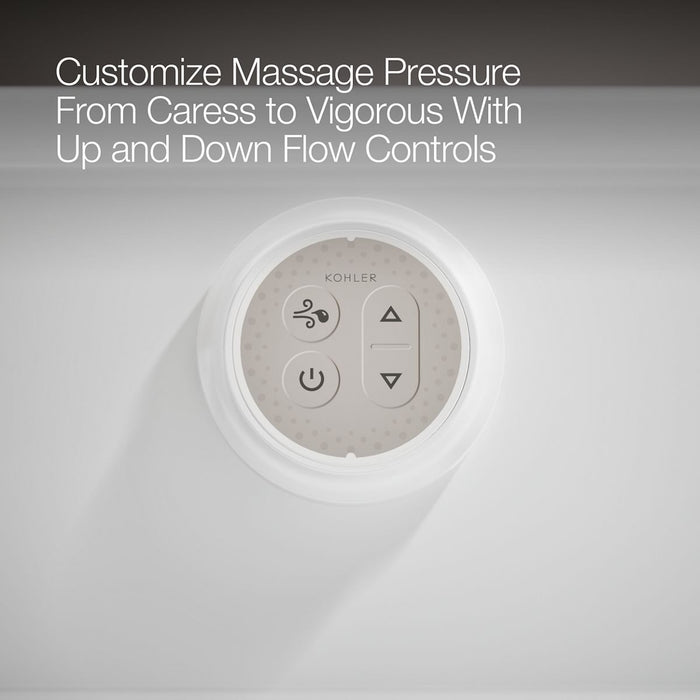 KOHLER K-1949-XGHRA Archer 66" x 32" alcove Heated BubbleMassage air bath and whirlpool, right drain