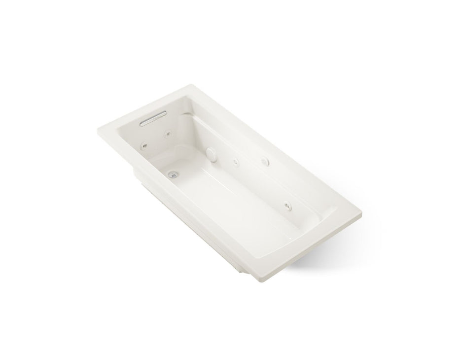 KOHLER K-1949-XHGH Archer 66" x 32" drop-in Heated BubbleMassage air bath with whirlpool, biscuit