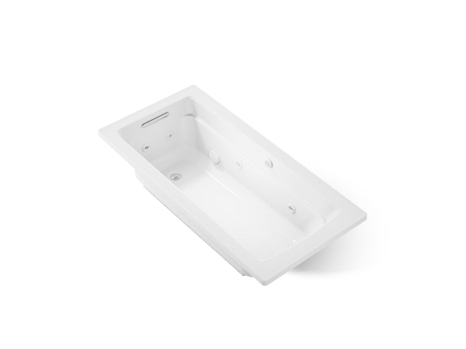 KOHLER K-1949-XHGH Archer 66" x 32" drop-in Heated BubbleMassage air bath with whirlpool, white