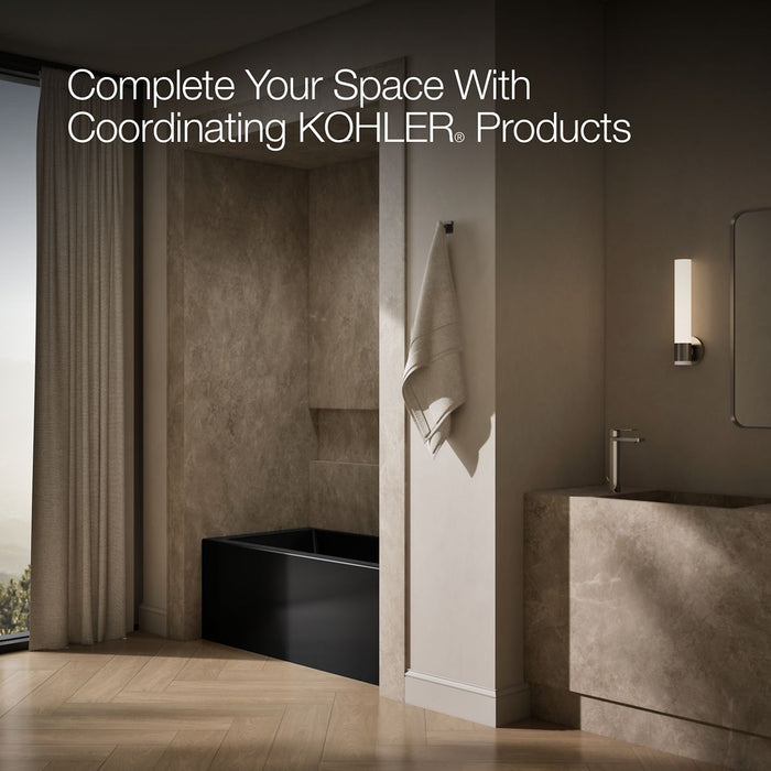 KOHLER K-1956-RA Underscore 60" x 30" alcove bath right drain, black black - view 4