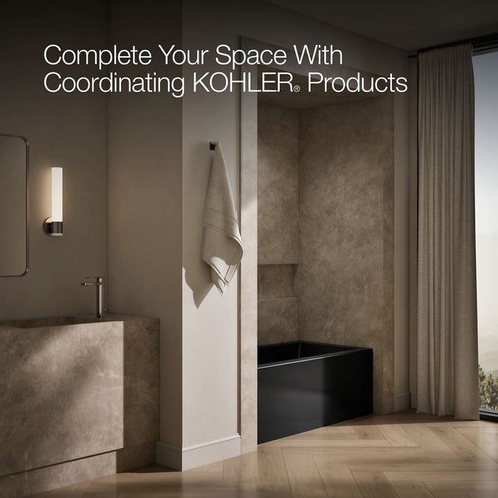KOHLER K-1957-LA Underscore 60" x 32" alcove bath, left drain, black black - view 4