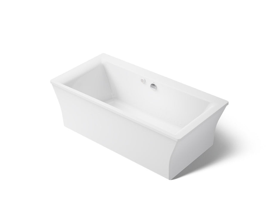 KOHLER K-1959-GHW Stargaze 72" x 36" freestanding Heated BubbleMassage air bath with Bask heated surface and fluted...