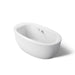KOHLER K-1967-GH Sunstruck 65-1/2" x 35-1/2" oval freestanding Heated BubbleMassage air bath with fluted shroud, white -...