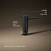 3/4 view of product with dimensions