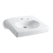 KOHLER K-1997-1NR Brenham Wall-mount or concealed carrier arm mount commercial bathroom sink with single faucet hole, no...
