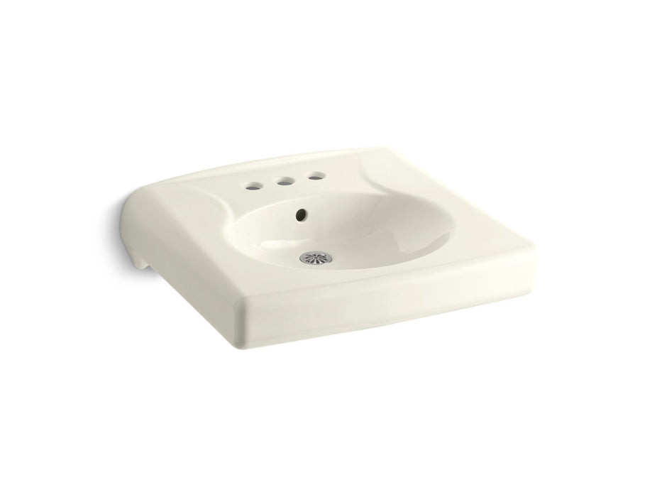 KOHLER K-1997-4 Brenham™ Wall-mount or Concealed Carrier Arm Mount Commercial Bathroom Sink with 4" Centerset Faucet...