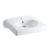 KOHLER K-1997-SS1 Brenham Wall-mount or concealed carrier arm mount commercial bathroom sink with single faucet hole,...